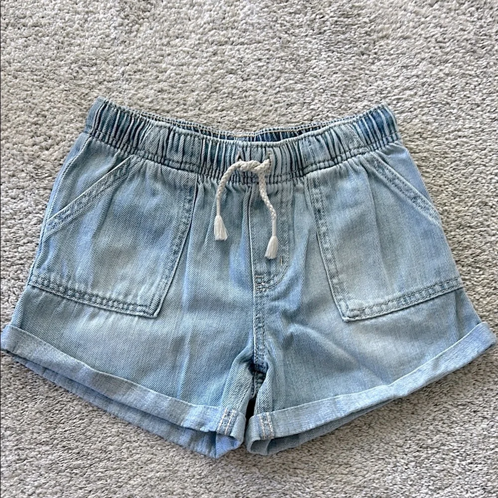 Girls Cat & Jack Light Blue Jean Shorts - Picture 1 of 5